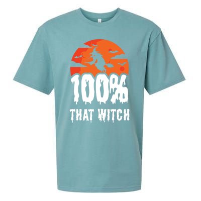 100 Percent That Witch Funny Witch Vibes Halloween Design Gift Sueded Cloud Jersey T-Shirt