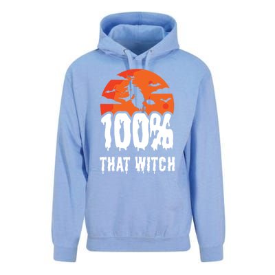 100 Percent That Witch Funny Witch Vibes Halloween Design Gift Unisex Surf Hoodie