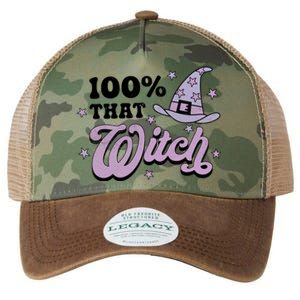 100 Percent That Witch Halloween Gift Legacy Tie Dye Trucker Hat