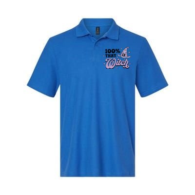 100 Percent That Witch Halloween Gift Softstyle Adult Sport Polo