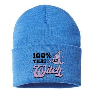 100 Percent That Witch Halloween Gift Sustainable Knit Beanie