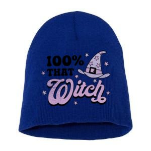 100 Percent That Witch Halloween Gift Short Acrylic Beanie