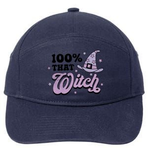 100 Percent That Witch Halloween Gift 7-Panel Snapback Hat