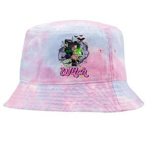 100 Percent That Witch Funny Halloween Gifts Tie-Dyed Bucket Hat