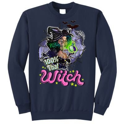 100 Percent That Witch Funny Halloween Gifts Sweatshirt