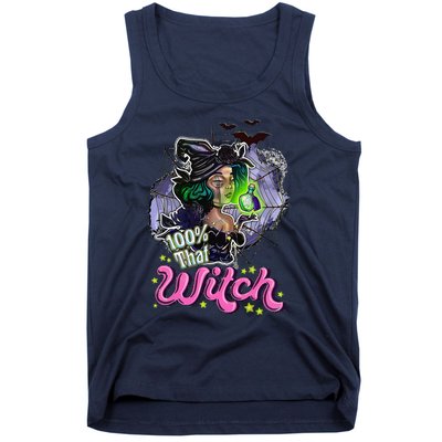 100 Percent That Witch Funny Halloween Gifts Tank Top