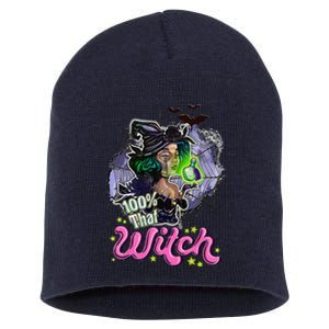 100 Percent That Witch Funny Halloween Gifts Short Acrylic Beanie