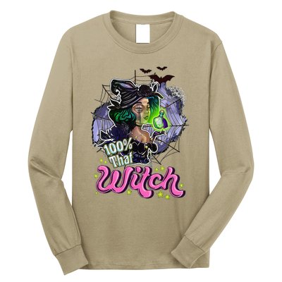 100 Percent That Witch Funny Halloween Gifts Long Sleeve Shirt