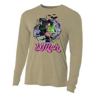 100 Percent That Witch Funny Halloween Gifts Cooling Performance Long Sleeve Crew