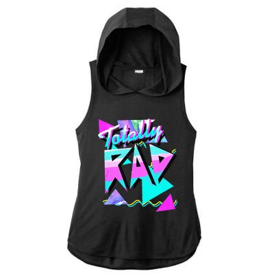 1980s Party Theme Style Totally Rad 80s Casual Hipster V.10 Ladies PosiCharge Tri-Blend Wicking Draft Hoodie Tank