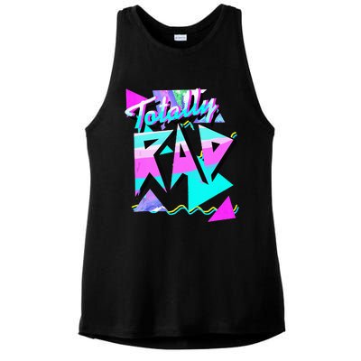 1980s Party Theme Style Totally Rad 80s Casual Hipster V.10 Ladies PosiCharge Tri-Blend Wicking Tank