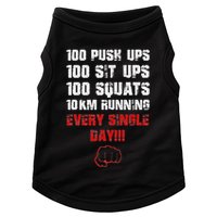 100 Push Ups 100 Sit Ups 100 Squats 10 Km Running Doggie Tank