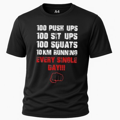 100 Push Ups 100 Sit Ups 100 Squats 10 Km Running Performance Shirt