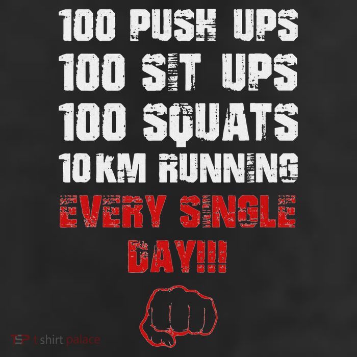 100 Push Ups 100 Sit Ups 100 Squats 10 Km Running Adult Drive Performance Visor