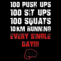 100 Push Ups 100 Sit Ups 100 Squats 10 Km Running Mousepad
