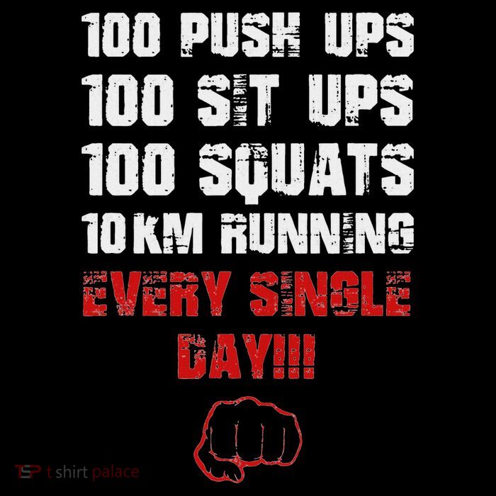 100 Push Ups 100 Sit Ups 100 Squats 10 Km Running Kids T-Shirt