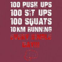 100 Push Ups 100 Sit Ups 100 Squats 10 Km Running 16oz Travel Tumbler