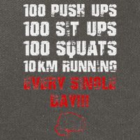 100 Push Ups 100 Sit Ups 100 Squats 10 Km Running Cotton Canvas Backpack
