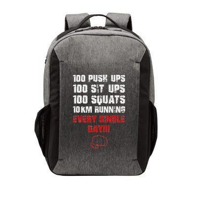 100 Push Ups 100 Sit Ups 100 Squats 10 Km Running Vector Backpack