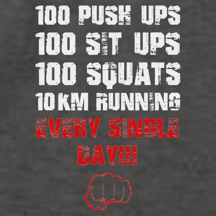100 Push Ups 100 Sit Ups 100 Squats 10 Km Running Vector Backpack