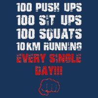 100 Push Ups 100 Sit Ups 100 Squats 10 Km Running Infant Baby Jersey Bodysuit