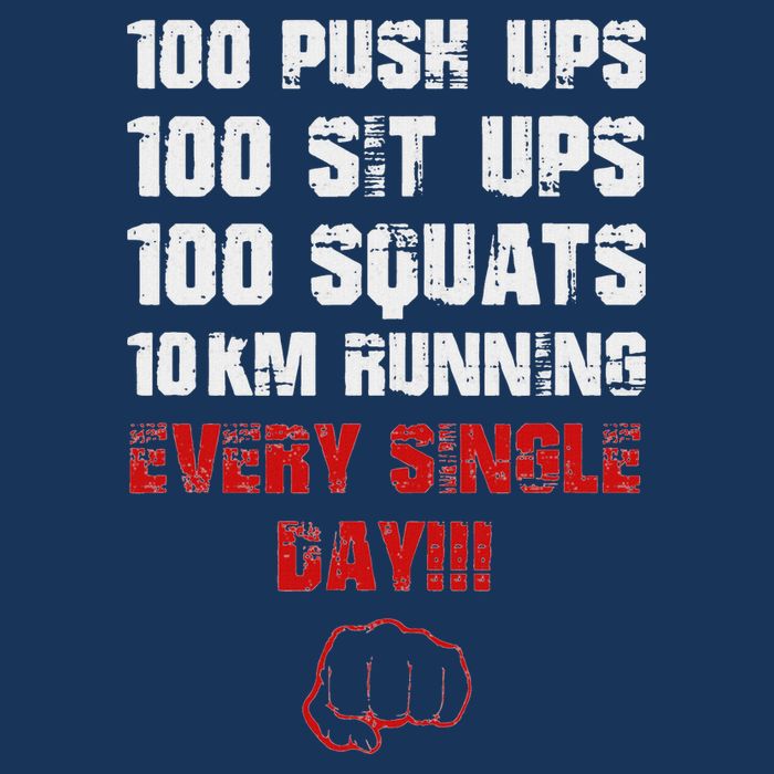 100 Push Ups 100 Sit Ups 100 Squats 10 Km Running Infant Baby Jersey Bodysuit