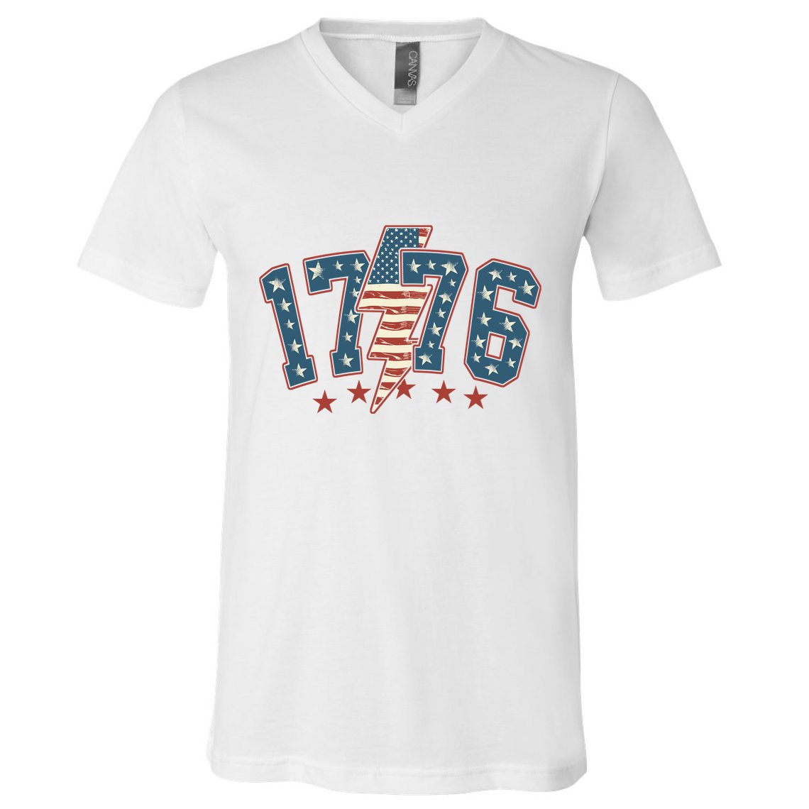1776 Patriotic Vintage Style Usa 4th Of July V-Neck T-Shirt