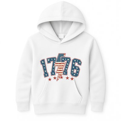 1776 Patriotic Vintage Style Usa 4th Of July Kids Hoodie