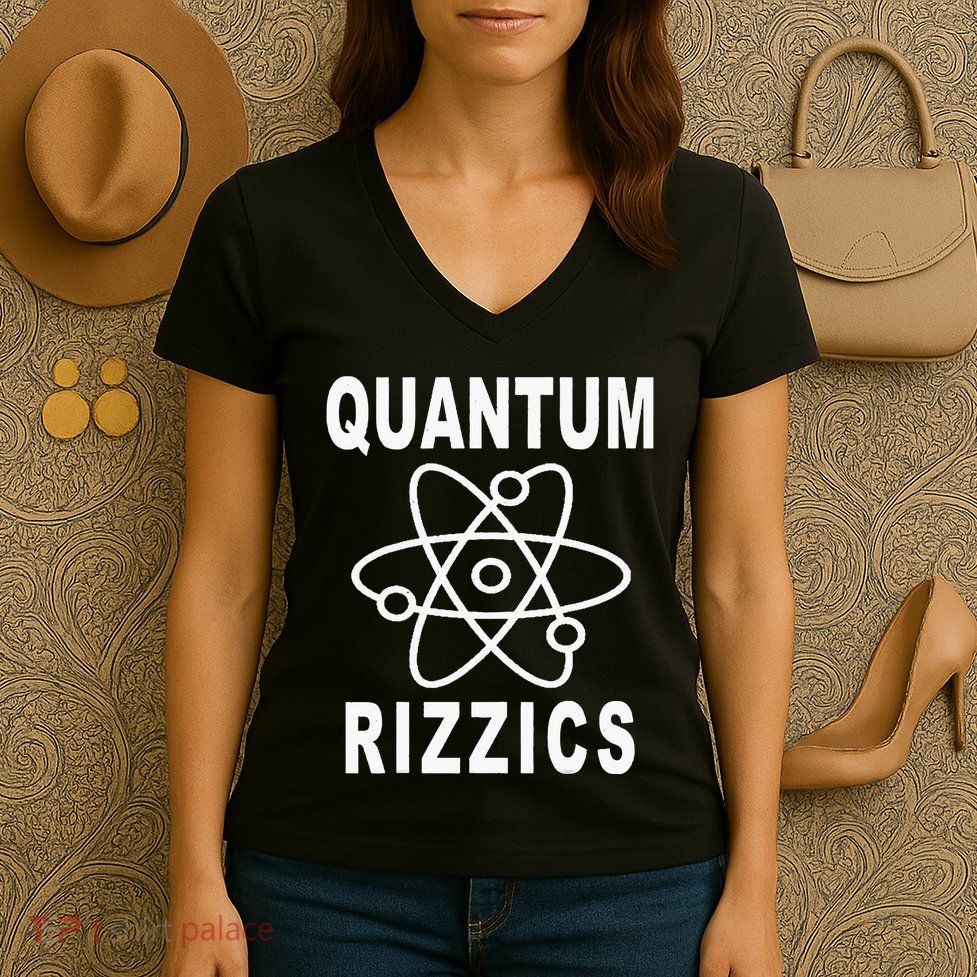 12 Quantum Rizzics Quantum Physics Women's V-Neck T-Shirt