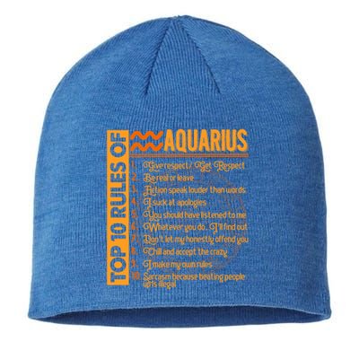 10 Rules Aquarius Symbols Horoscope Zodiac Sign Astrologer Funny Gift Sustainable Beanie