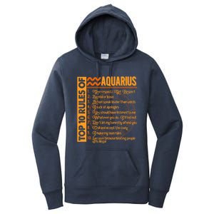 10 Rules Aquarius Symbols Horoscope Zodiac Sign Astrologer Funny Gift Women's Pullover Hoodie