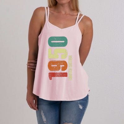 1950 Retro Birthday Party Crew Squad 73 Year Aged Women Women's Strappy Tank