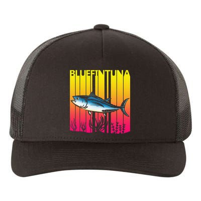 1980s Retro Bluefin Tuna Fish Fishing Fisherma Lover Yupoong Adult 5-Panel Trucker Hat