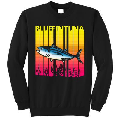 1980s Retro Bluefin Tuna Fish Fishing Fisherma Lover Sweatshirt