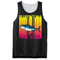 1980s Retro Bluefin Tuna Fish Fishing Fisherma Lover Mesh Reversible Basketball Jersey Tank