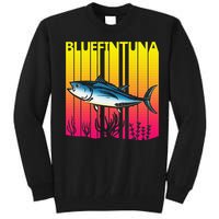 1980s Retro Bluefin Tuna Fish Fishing Fisherma Lover Tall Sweatshirt