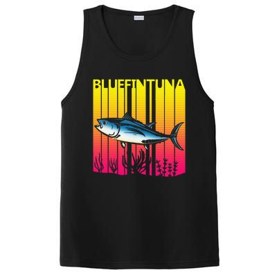 1980s Retro Bluefin Tuna Fish Fishing Fisherma Lover PosiCharge Competitor Tank