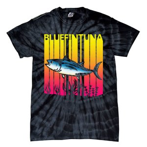 1980s Retro Bluefin Tuna Fish Fishing Fisherma Lover Tie-Dye T-Shirt