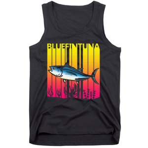 1980s Retro Bluefin Tuna Fish Fishing Fisherma Lover Tank Top