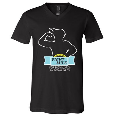 100% Real Crowtein Fight Milk Shirt V-Neck T-Shirt