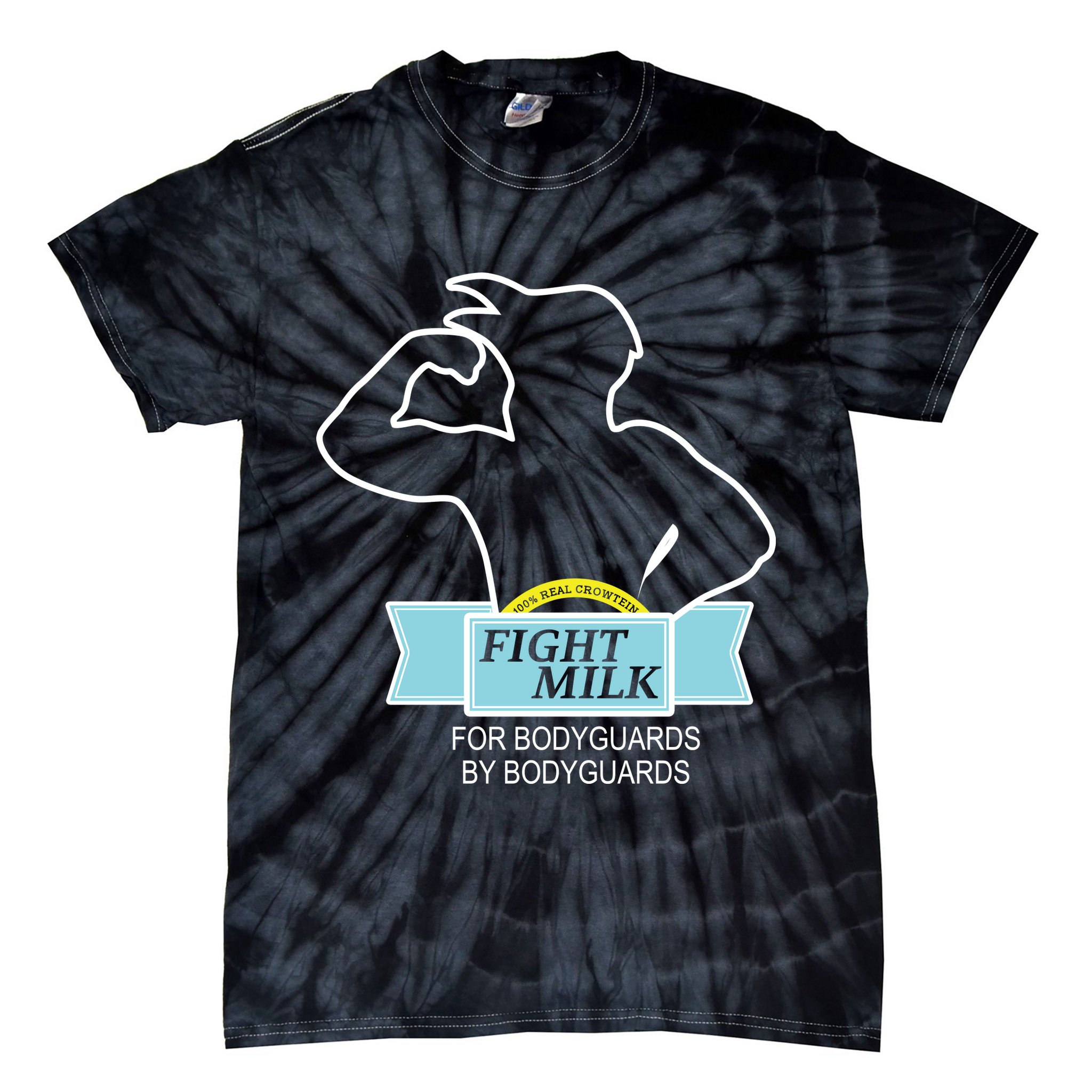 100% Real Crowtein Fight Milk Shirt Tie-Dye T-Shirt