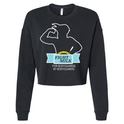 100% Real Crowtein Fight Milk Shirt Cropped Pullover Crew
