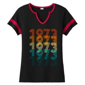 1973 Retro Colorful Roe V Wade Ladies Halftime Notch Neck Tee