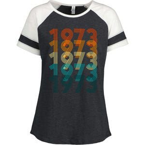 1973 Retro Colorful Roe V Wade Enza Ladies Jersey Colorblock Tee