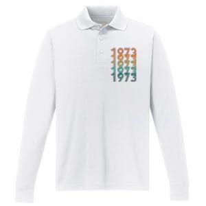 1973 Retro Colorful Roe V Wade Performance Long Sleeve Polo