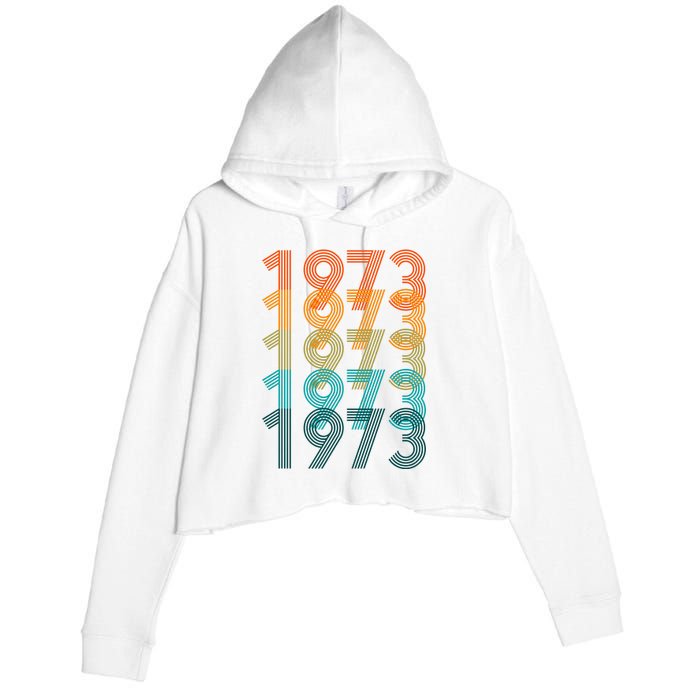 1973 Retro Colorful Roe V Wade Crop Fleece Hoodie