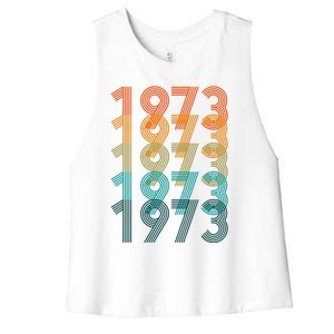 1973 Retro Colorful Roe V Wade Women's Racerback Cropped Tank