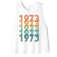 1973 Retro Colorful Roe V Wade Women's Racerback Cropped Tank