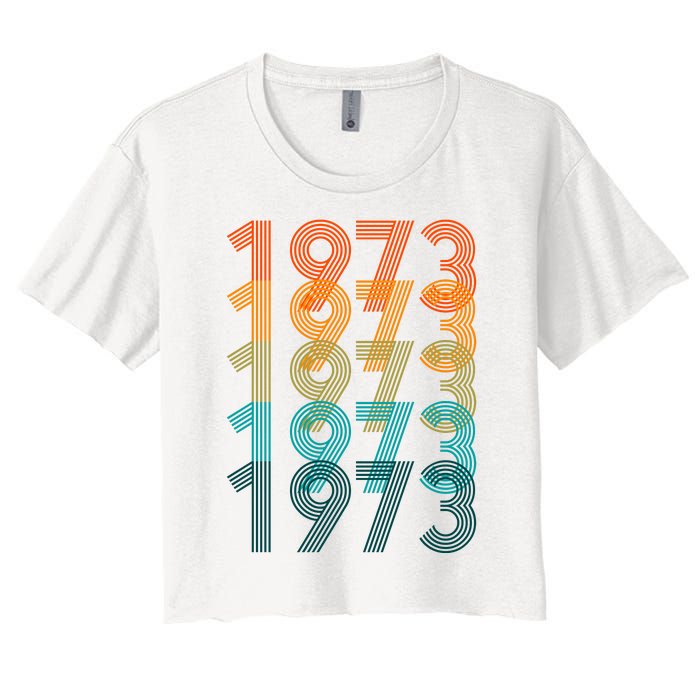 1973 Retro Colorful Roe V Wade Women's Crop Top Tee