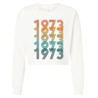 1973 Retro Colorful Roe V Wade Cropped Pullover Crew